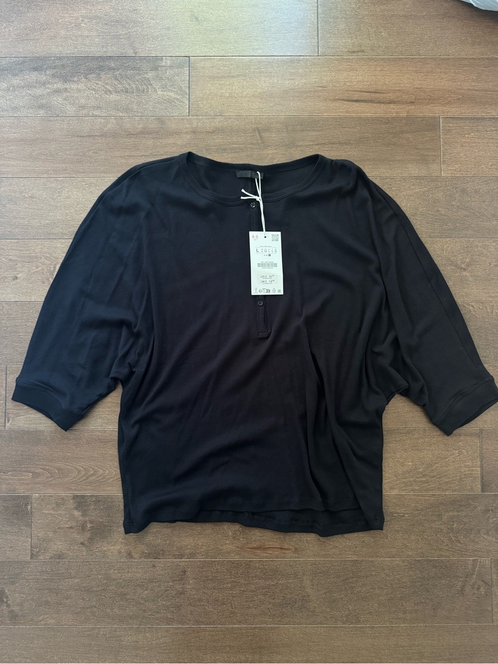 Zara COTTON HENLEY SHIRT - Picture 7 of 8